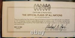 Franklin Mint 1983 Complete Flags of All Sovereign Nations Gold&Silver Ingots