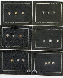 Franklin Mint 1983 Mini Coins Gold & Silver Art Medals Lot of 30 Cards G192
