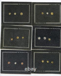 Franklin Mint 1983 Mini Coins Gold & Silver Art Medals Lot of 30 Cards G192