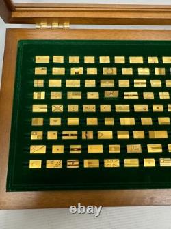 Franklin Mint 1983 The Official Flags of All Nations Gold & Silver Set with COA's