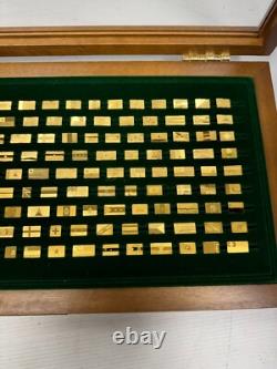 Franklin Mint 1983 The Official Flags of All Nations Gold & Silver Set with COA's