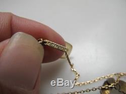 Franklin Mint 1986 14k Yellow Gold Silver Diamond Pearl Lavalier Necklace