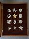 Franklin Mint 1987 Sterling Silver Lawman Badge Collection With Wood Display Case