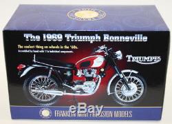 Franklin Mint 1/10 Scale Metal Model Bike B11XN71 1969 Triumph Bonneville