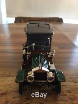 Franklin Mint 1/24 1907 Rolls Royce Open Drive Limo Silver Ghost with COA