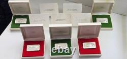 Franklin Mint 1 Silver Christmas Ingot 1000 Grains (2.28 oz. Of. 925 Silver)