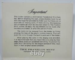Franklin Mint 1st Ed. 1-39 Presidential Mini-Coin Set 925 Silver Mint Sealed
