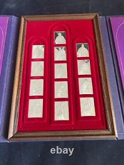 Franklin Mint 1st Ed. Proof El Greco Apostle Portraits Sterling Silver Bars 16oz
