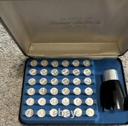 Franklin Mint 1st Edition 36pc Sterling Silver Presidential Mini Coin Set