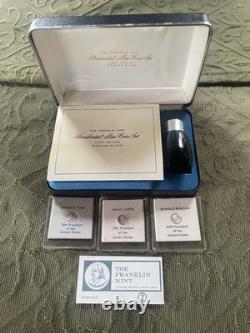 Franklin Mint 1st Edition 39 Sterling Silver Presidential Mini Coin Set Case Mag