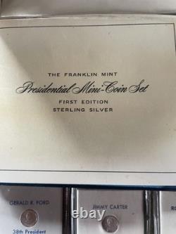 Franklin Mint 1st Edition 39 Sterling Silver Presidential Mini Coin Set Case Mag
