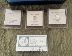 Franklin Mint 1st Edition 39 Sterling Silver Presidential Mini Coin Set Case Mag Franklin Mint 1st Edition 39 Sterling Silver Presidential Mini Coin Set Case Mag