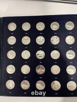 Franklin Mint 25-Coin Collection of Antique Car Coins Series 1 Sterling silver