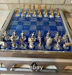 Franklin Mint 25th Anniversary Star Trek Gold & Silver Chess Set 1992