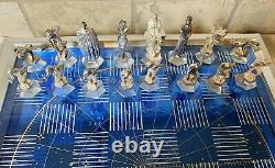 Franklin Mint 25th Anniversary Star Trek Gold & Silver Chess Set 1992