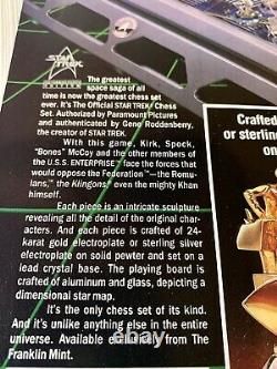 Franklin Mint 25th Anniversary Star Trek Gold & Silver Chess Set 1992