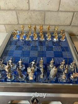 Franklin Mint 25th Anniversary Star Trek Gold & Silver Chess Set 1992