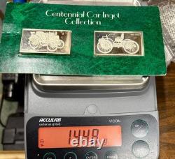 Franklin Mint 2-1000 Grain Sterling Car Ingots Collection Ford & Panhard 1970's
