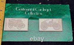 Franklin Mint 2-1000 Grain Sterling Car Ingots Collection Ford & Panhard 1970's