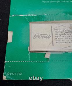Franklin Mint 2-1000 Grain Sterling Car Ingots Collection Ford & Panhard 1970's