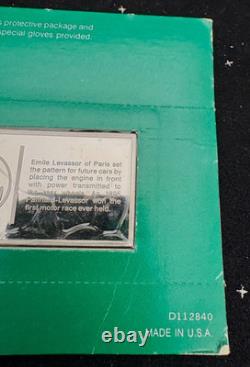 Franklin Mint 2-1000 Grain Sterling Car Ingots Collection Ford & Panhard 1970's