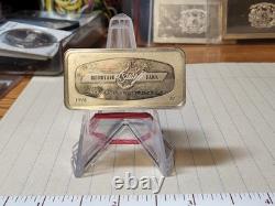 Franklin Mint 2.1oz Sterling Silver Ingot Mountain State Bank Parkersburg WV