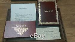 Franklin Mint 2 Oz. 925 Silver 50 Medals Coins Genius of Rembrandt with Box