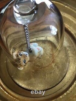 Franklin Mint 2 Silver & Crystal Bell with Bengal Tiger & Koala Handles