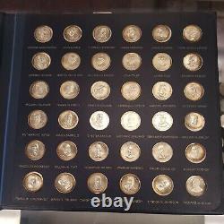 Franklin Mint 36 Piece Sterling Silver Presidential Treasury Of Comm. Medals