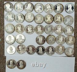 Franklin Mint 36 Silver Coin Presidents Of The U. S. Set Mint Collectible