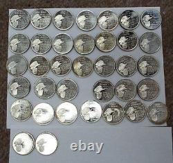 Franklin Mint 36 Silver Coin Presidents Of The U. S. Set Mint Collectible