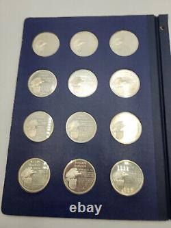 Franklin Mint (36) Sterling Silver Coin Medal Rounds Presidents Of Us Set
