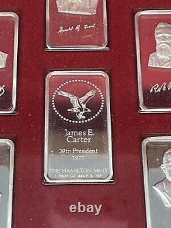 Franklin Mint 38 Piece. 999 1 Oz Silver Bar Set Box W Cert American Presidents