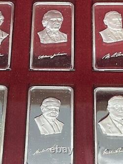 Franklin Mint 38 Piece. 999 1 Oz Silver Bar Set Box W Cert American Presidents