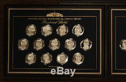 Franklin Mint 39 Presidential Silver Medals White House historical association