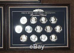 Franklin Mint 39 Presidential Silver Medals White House historical association