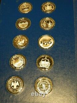 Franklin Mint 50 Ounces Sterling Silver 1976 Bi-Centennial Medals Complete