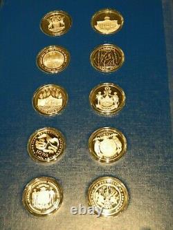 Franklin Mint 50 Ounces Sterling Silver 1976 Bi-Centennial Medals Complete