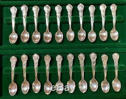 Franklin Mint 50 STATE FLOWER Sterling Silver Mini Spoons