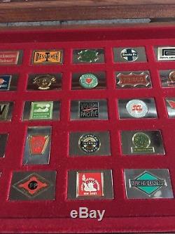Franklin Mint 50 Silver Bar Set Emblems of the American Railroad