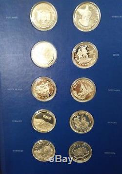 Franklin Mint 50 State Bicentennial Collection 40.925 Sterling Silver Medals