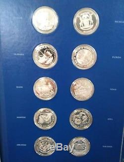 Franklin Mint 50 State Bicentennial Collection 40.925 Sterling Silver Medals