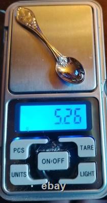 Franklin Mint 50 State Bird Sterling Silver Mini Spoons (8 oz) with wood case Franklin Mint 50 State Bird Sterling Silver Mini Spoons (8 oz) with wood case