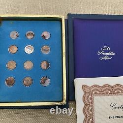 Franklin Mint 50 States & Zodiac Sterling Silver Mini Coin Sets