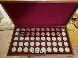 Franklin Mint 50 States of Union Sterling Silver Coins Governors Edition in Box