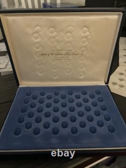 Franklin Mint 50 States of the Union First Edition Sterling Silver Mini-Coin Set