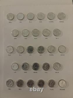 Franklin Mint 50 States of the Union First Edition Sterling Silver Mini-Coin Set