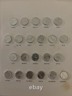 Franklin Mint 50 States of the Union First Edition Sterling Silver Mini-Coin Set