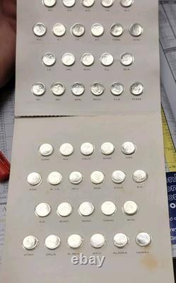 Franklin Mint 50 States of the Union Mini Sterling Silver Coin Set
