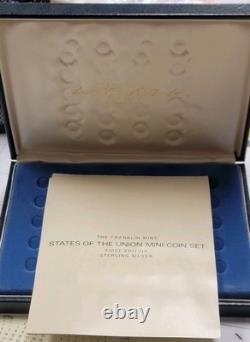 Franklin Mint 50 States of the Union Mini Sterling Silver Coin Set